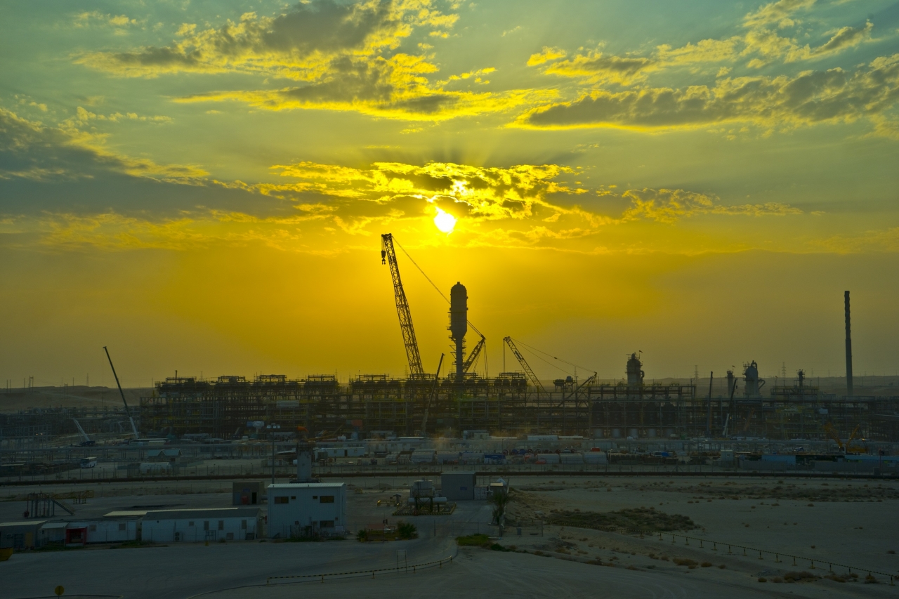 사우디 우쓰마니아 에탄 회수처리시설현장 전경(출처=현대건설)