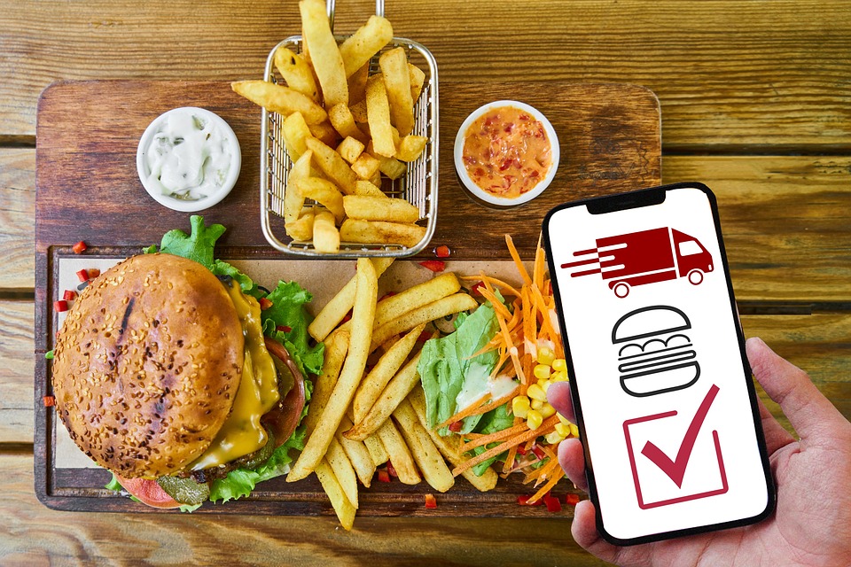 햄버거, 배달, 음식, 패스트푸드(출처=pixabay)