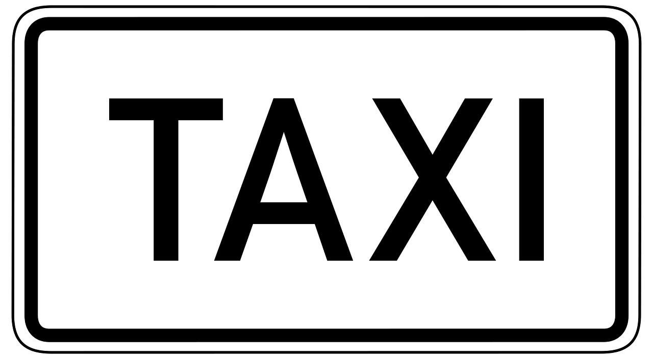 택시, 교통 표지판 (출처=PIXABAY)