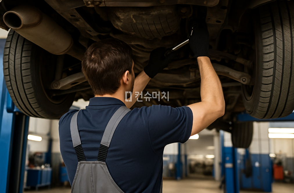 자동차, 정비, 차량, 하부, 정비소(출처=컨슈머치)